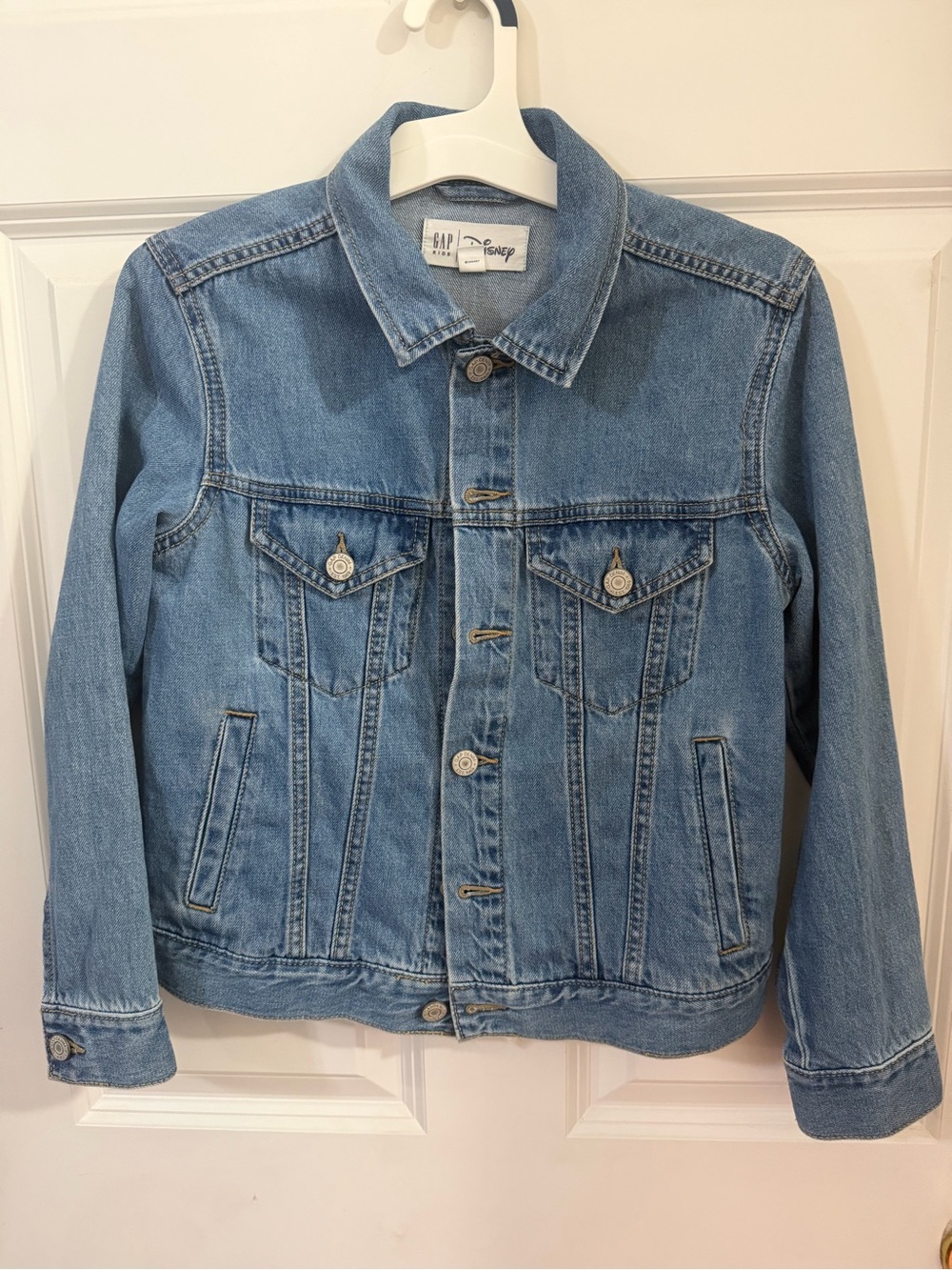 GAP Disney Kids Light Wash Denim Jacket - Light Blue